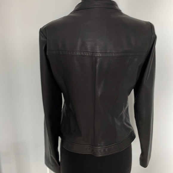 Cole Haan lambskin black leather jacket VGUC - Picture 5 of 8